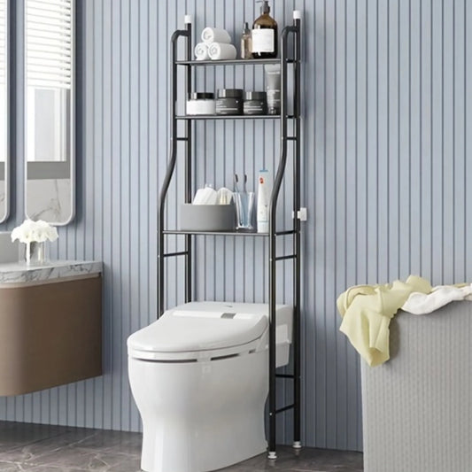 Elemore Home Freestanding Bathroom Organizer, 1-Shelf, Black