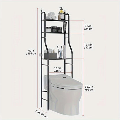 Elemore Home Freestanding Bathroom Organizer, 1-Shelf, Black
