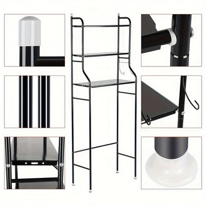 Elemore Home Freestanding Bathroom Organizer, 1-Shelf, Black